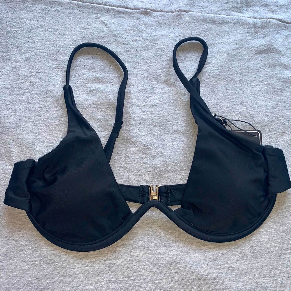 Black Push Up Underwire Bikini Top
